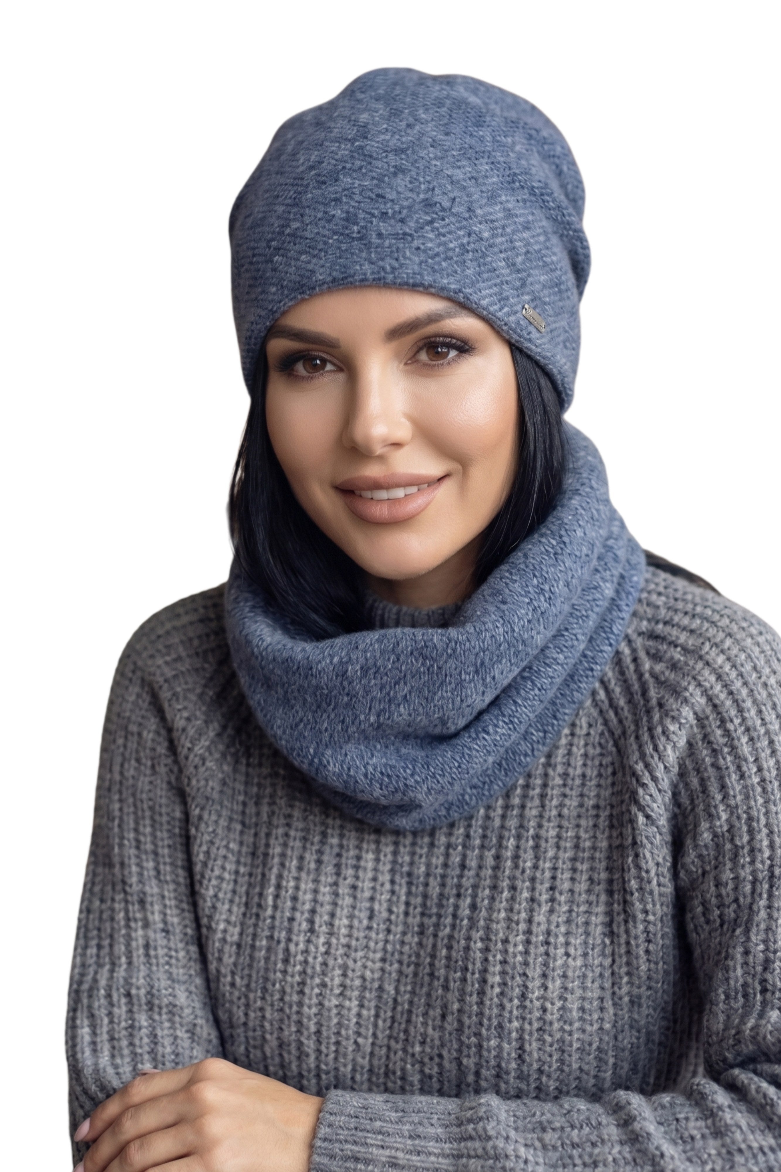 AMELIA KOMPLET damski zimowy kolor jeans