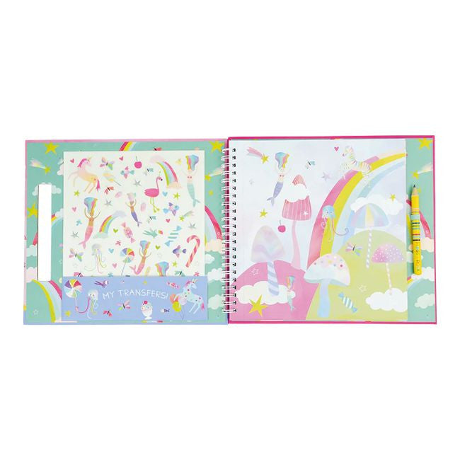 Detal materiału zestawu Kraina Fantazji, pokazujący wysoką jakość papieru i farb roślinnych | Floss & Rock | Spironik.pl