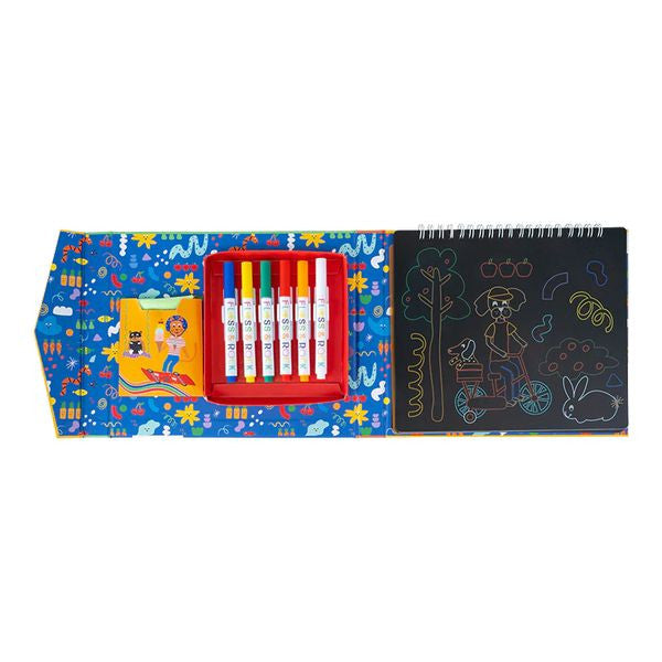 Detail na křídové fixy v sadě, ukazující rozmanitost barev a jejich tvar | Floss & Rock | Spironik.pl