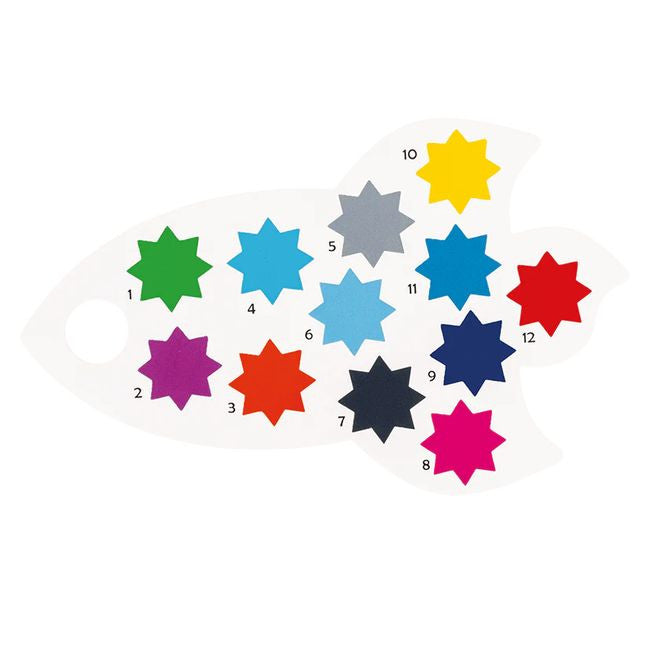 Detal materiału kolorowanki Kosmos, wykonanej z przyjaznych dla środowiska materiałów | Floss & Rock | Spironik.pl