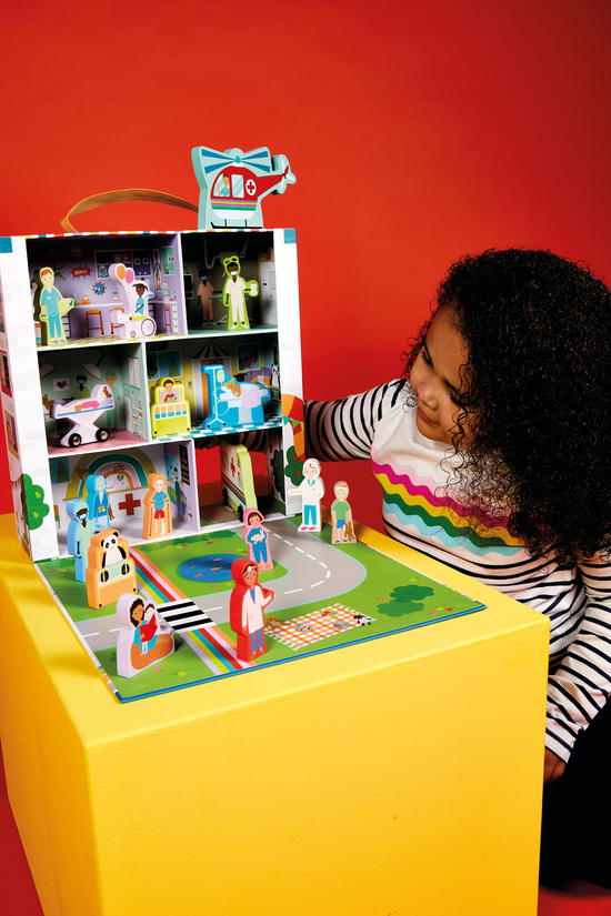 Woreczek ze sznurkiem do przechowywania drewnianych elementów zestawu po zabawie | Floss & Rock | Spironik.pl