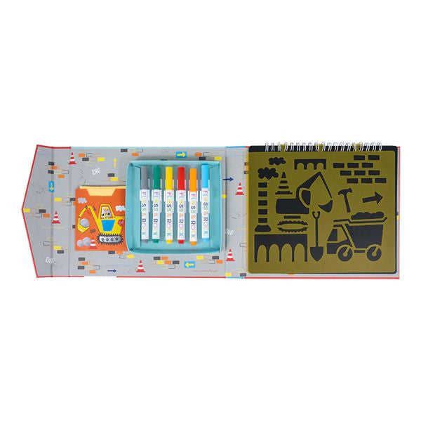 Detail na strukturu karet ve skicáku, ilustrující možnost opakovaného použití | Floss & Rock | Spironik.pl