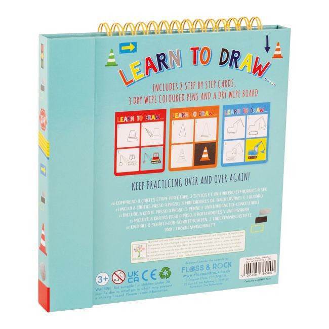 Sada na kreslení v akci, ukazující dítě kreslící na silných, lesklých stránkách | Floss & Rock | Spironik.pl