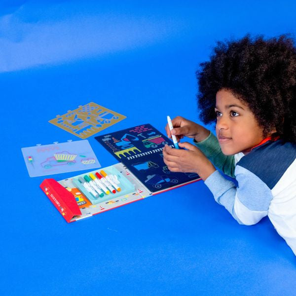 Pohled shora na všechny prvky sady, včetně utěrky na čištění a archů | Floss & Rock | Spironik.pl