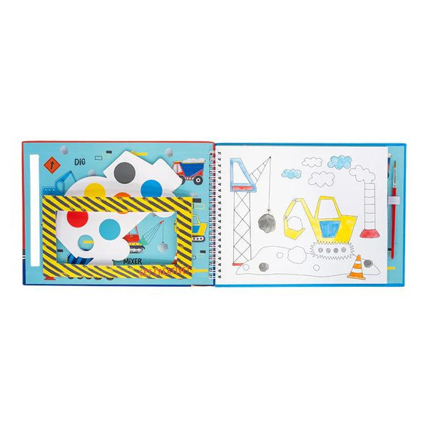 Palety farbek w kształcie ciężarówki, idealne do kreatywnej zabawy w podróży | Floss & Rock | Spironik.pl