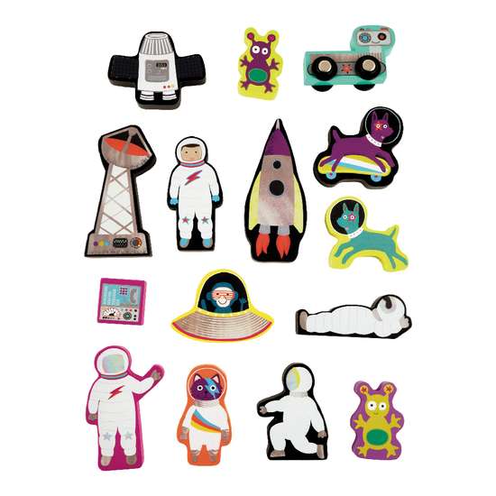 Zestaw figurek w poręcznym woreczku ze sznurkiem, idealny do zabrania w podróż | Floss & Rock | Spironik.pl