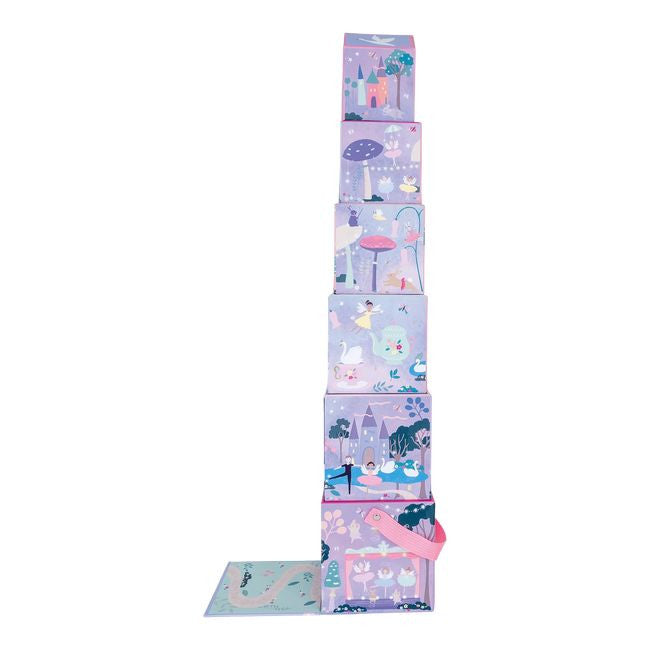 Drewniane elementy do zabawy w zestawie z Piramidą, widok z boku | Floss & Rock | Spironik.pl