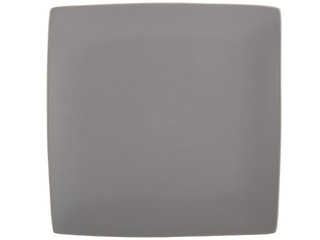 Ciemno szary talerz płaski Mikasa z kolekcji Gourmet Square, idealny do codziennych posiłków | KitchenKraft | Spironik.pl