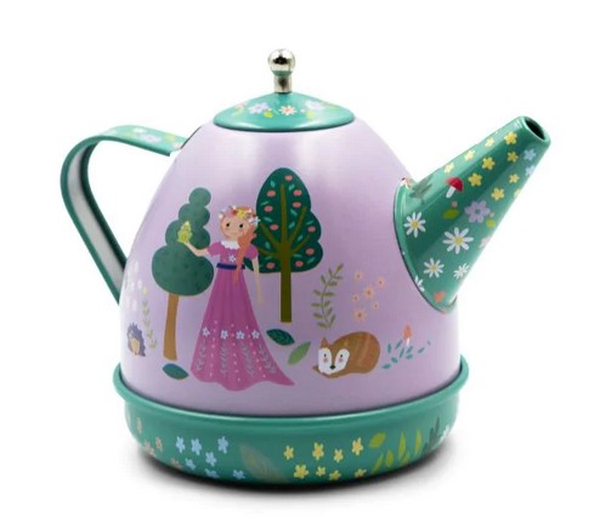 Zestaw herbaciany z grającym czajniczkiem, filiżankami i talerzykami w walizeczce | Floss & Rock | Spironik.pl