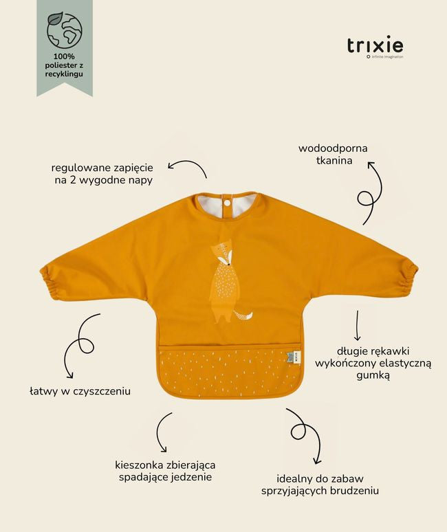 Detail materiálu bryndáku, ukazující voděodolný povlak z recyklátu, praktický a snadno čistitelný | Trixie | Spironik.pl