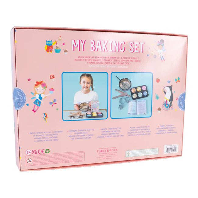 Detal zestawu do pieczenia z trzepaczką i łyżką do mieszania w intensywnych barwach | Floss & Rock | Spironik.pl