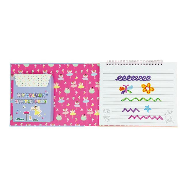 Zestaw Magia Kolorów z boku, prezentujący praktyczne zamknięcie na gumkę i zawartość | Floss & Rock | Spironik.pl