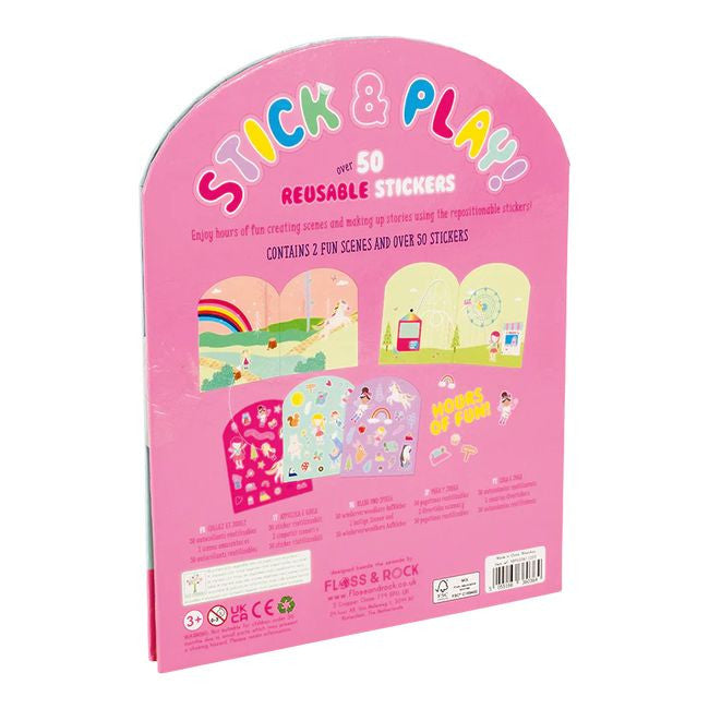 Zbliżenie na szczegóły naklejek przedstawiających bajkowy świat wróżek | Floss & Rock | Spironik.pl