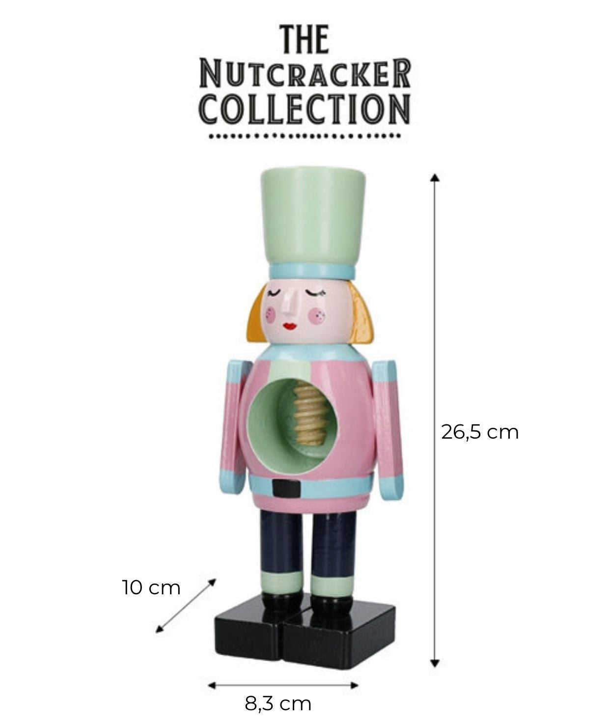 Funkcjonalny mechanizm do rozłupywania orzechów w Dziadku do Orzechów z boku | KitchenKraft | Spironik.pl