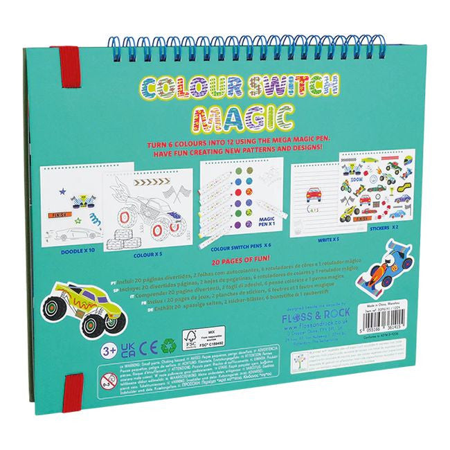 Wymiary zestawu Magia Kolorów, ukazujące jego rozmiar 24 x 19,5 x 3 cm | Floss & Rock | Spironik.pl