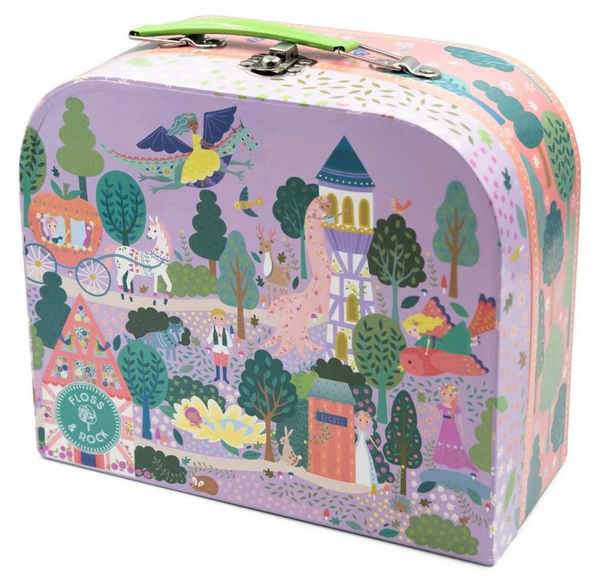 Widok z przodu zestawu do herbaty dla dzieci z ilustracjami bajkowych postaci | Floss & Rock | Spironik.pl