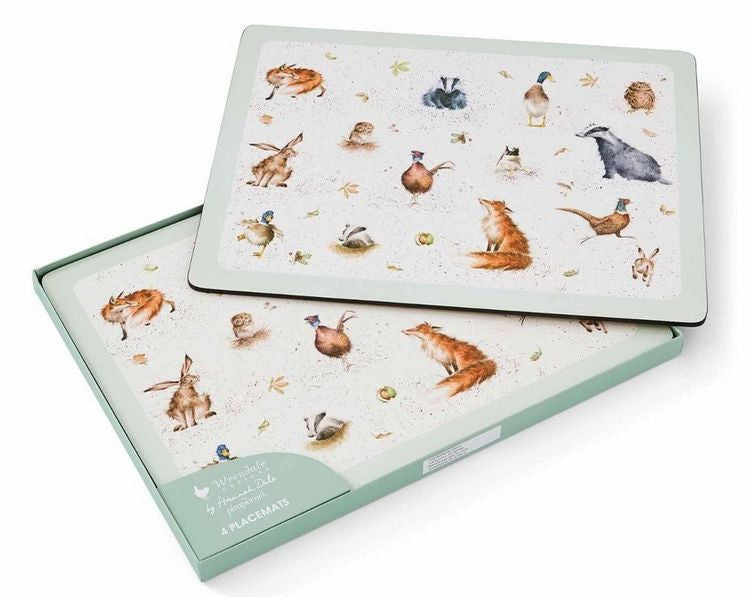 Velká korková podložka s divokými lesními zvířaty, ideální k použití v kuchyni nebo jídelně | Pimpernel | Spironik.pl