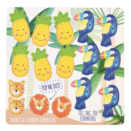 Zbliżenie na planszę do wyszukiwania słów w zestawie Dżungla, z kolorowymi literami | Floss & Rock | Spironik.pl