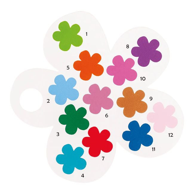 Widok z przodu zestawu z kolorowanką i pędzelkiem, idealny do kreatywnej zabawy | Floss & Rock | Spironik.pl