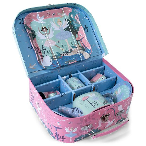 Detal czajniczka z zestawu Baletnice, ukazujący kolorowe motywy baletnic | Floss & Rock | Spironik.pl