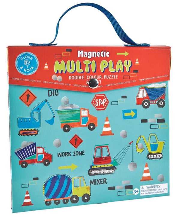 Zabawki i gry, Model: Na Budowie Zestaw Magnetycznych i Plastycznych Zabaw 4 w 1