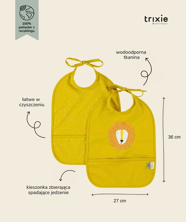 Detal wodoodpornego śliniaka z kieszenią, wykonany z recyklingowego poliestru, praktyczny i łatwy w czyszczeniu | Trixie | Spironik.pl