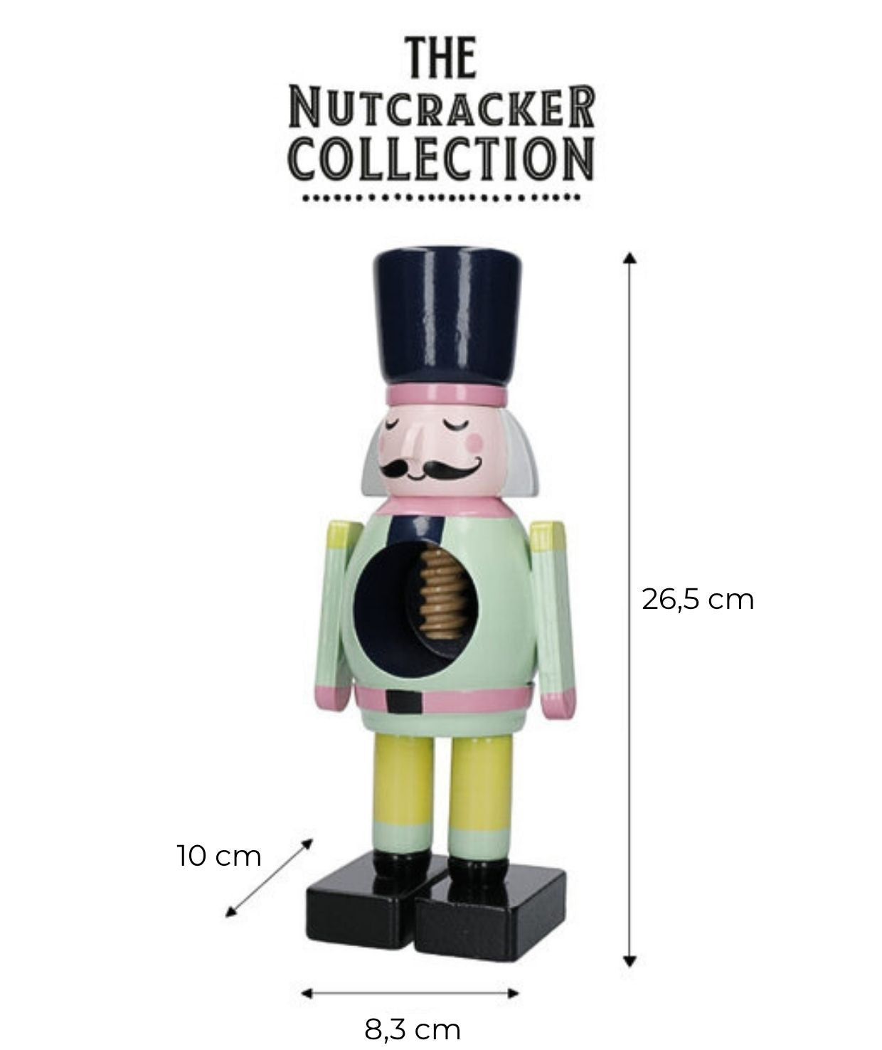 Figurka Dziadka do Orzechów z boku, ukazująca detale ręcznego malowania | KitchenKraft | Spironik.pl