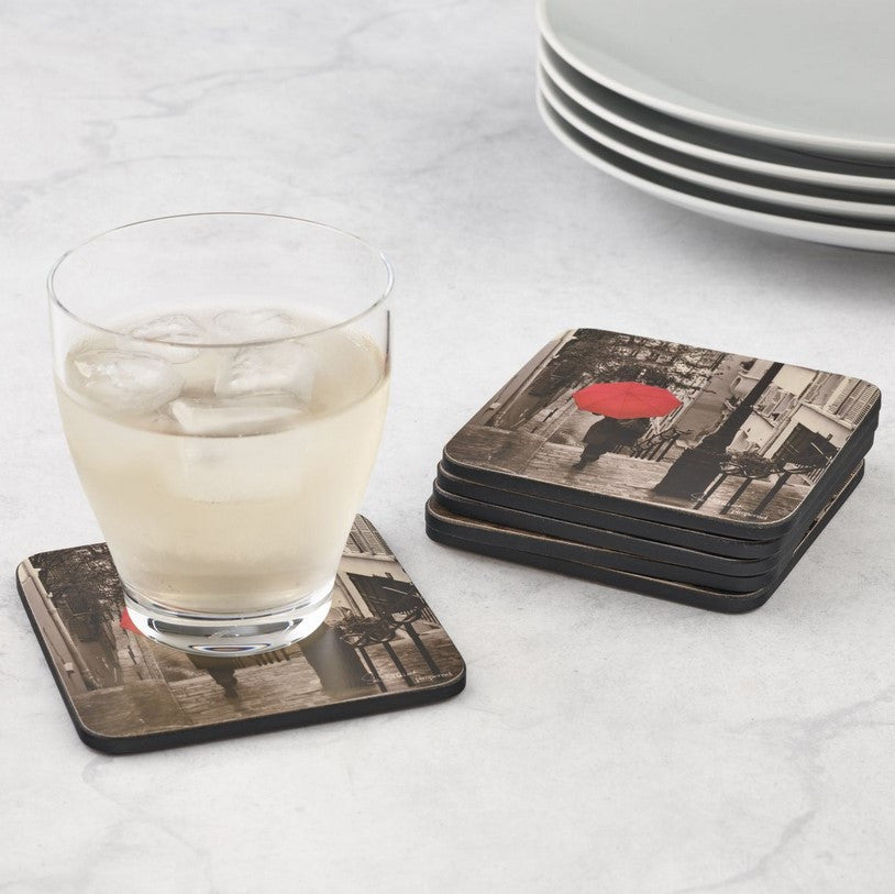 Detal podkładki korkowej z kolekcji Parisian Scene, przedstawiającej urokliwy Paryż z końca XIX wieku | Pimpernel | Spironik.pl