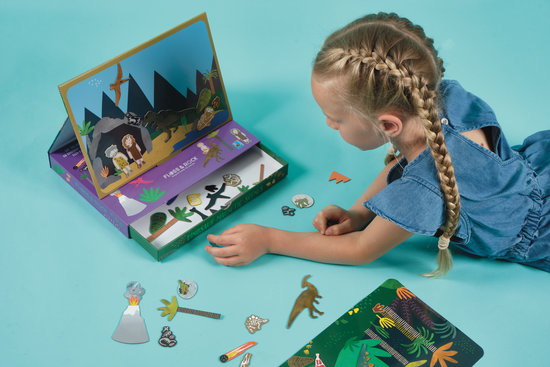 Wysuwana szuflada do przechowywania elementów układanki, widok z boku | Floss & Rock | Spironik.pl