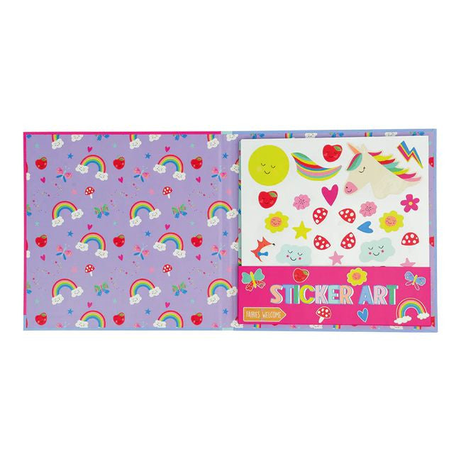 Detal materiału zestawu Tęczowe Wróżki z łatwymi do odklejenia naklejkami | Floss & Rock | Spironik.pl