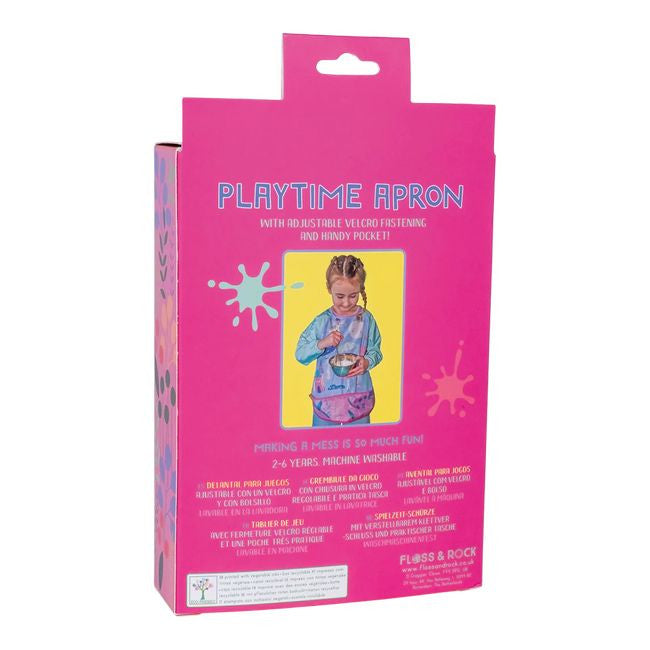 Detal materiału fartuszka z motywem baletnic, zbliżenie na fakturę i kolorowe nadruki | Floss & Rock | Spironik.pl