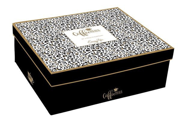 Detal porcelanowego kubka z motywem sawanny, zbliżenie na fakturę | EasyLife | Spironik.pl