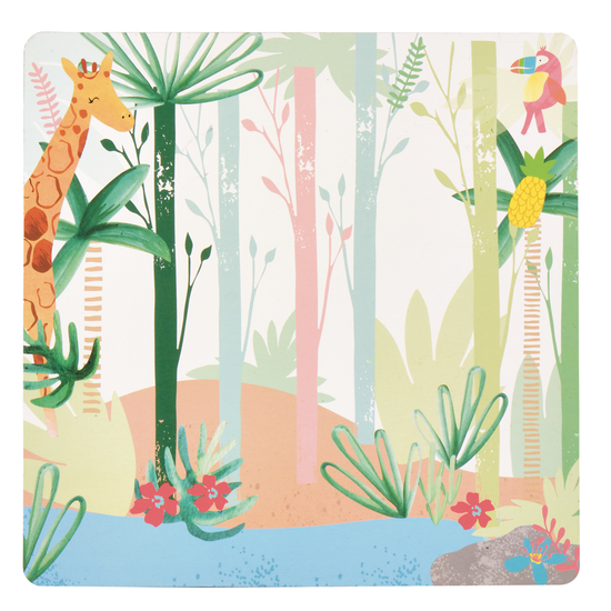 Detal woreczka do przechowywania elementów zestawu Dżungla, wykonany z materiałów ekologicznych | Floss & Rock | Spironik.pl