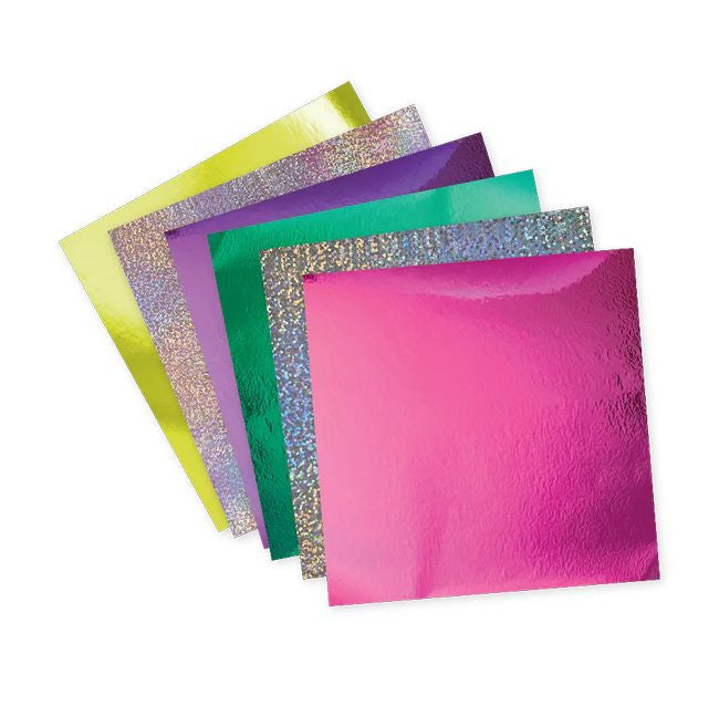 Detal książeczki z motywem tęczowych wróżek, prezentujący różnorodność kolorów folii | Floss & Rock | Spironik.pl