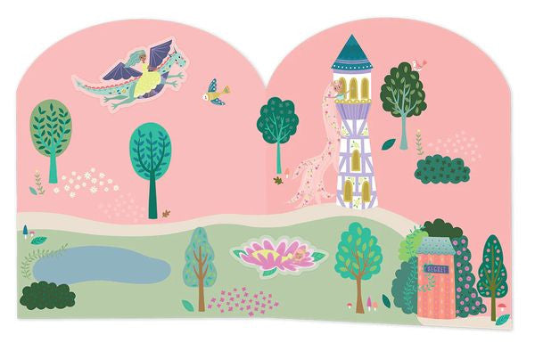 Zestaw zawiera ponad 50 zabawnych naklejek, w tym księżniczki i smoki | Floss & Rock | Spironik.pl