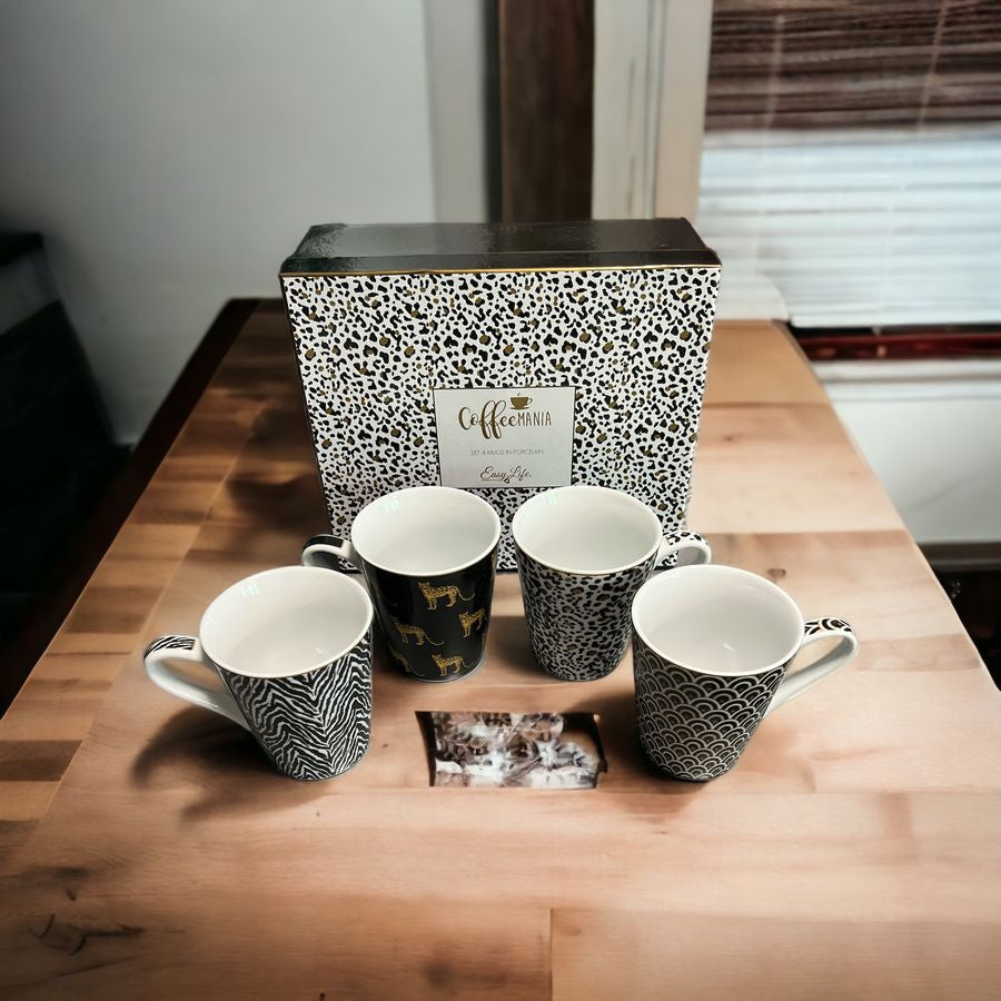 Porcelanowy kubek z kolekcji Coffeemania, widok z góry, trwały materiał | EasyLife | Spironik.pl