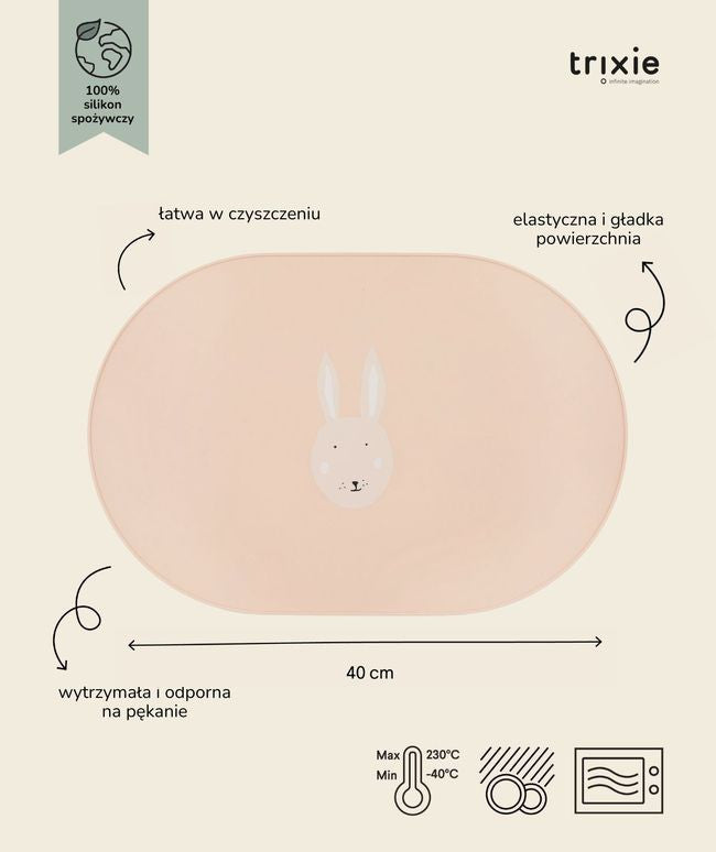 Elastická silikonová podložka s veselým zvířátkem, detail na texturu materiálu | Trixie | Spironik.pl