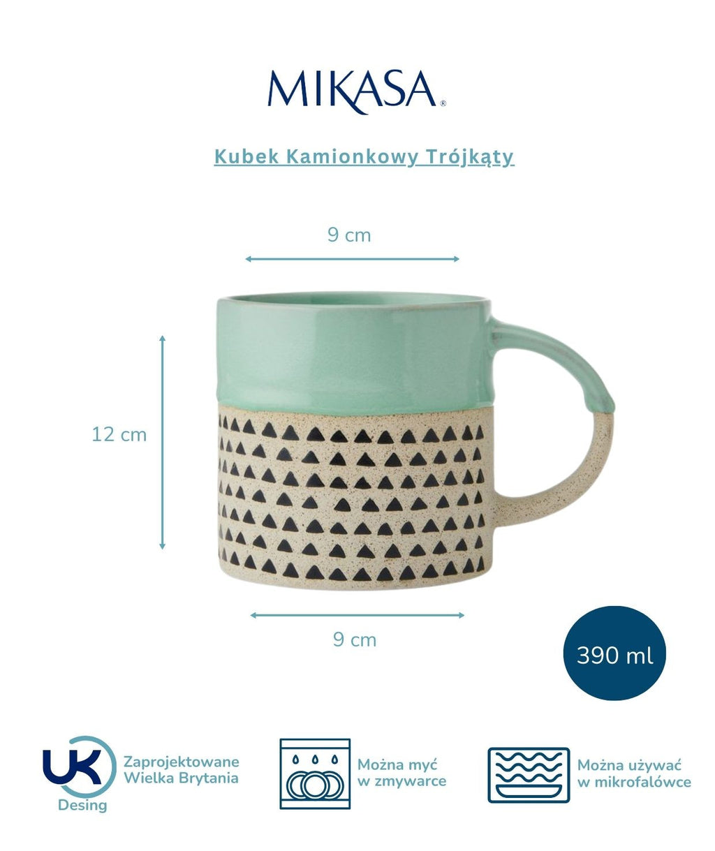 Kubek Mikasa z boku, wygodny uchwyt i solidne wykonanie | KitchenKraft | Spironik.pl