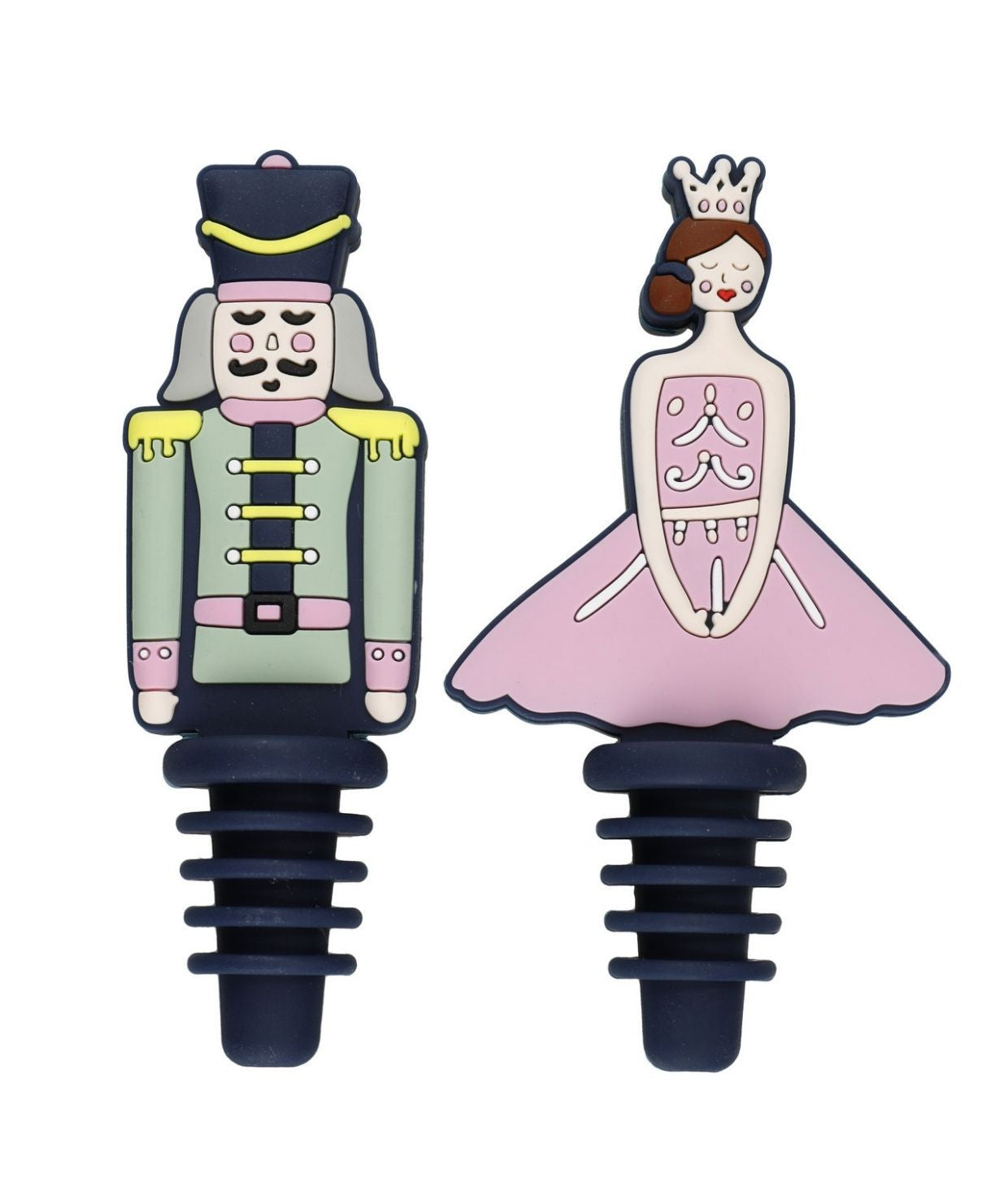 Zatyczki do butelek KitchenCraft w pastelowych kolorach, widok z przodu | KitchenKraft | Spironik.pl